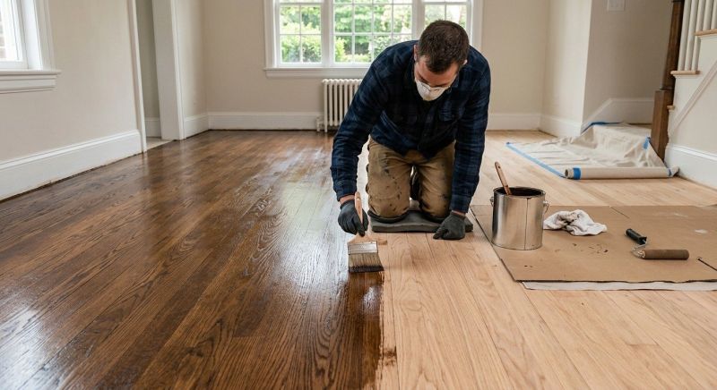 Maple Floor Staining in Overland Park, KS