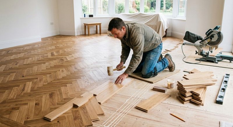 Birch Floor Installation in San Antonio, TX