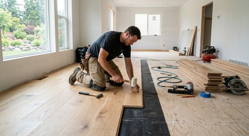 Dark Wood Floor Installation in Fort Worth, TX