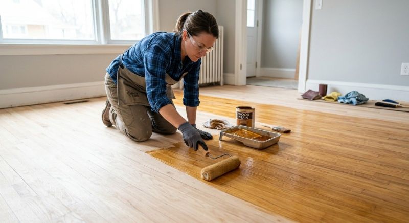 Hardwood Floor Staining in Overland Park, KS