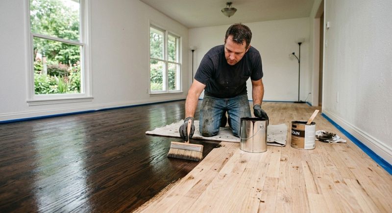 Maple Floor Staining in Overland Park, KS