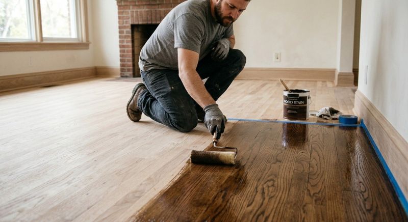 Maple Floor Staining in Alpharetta, GA