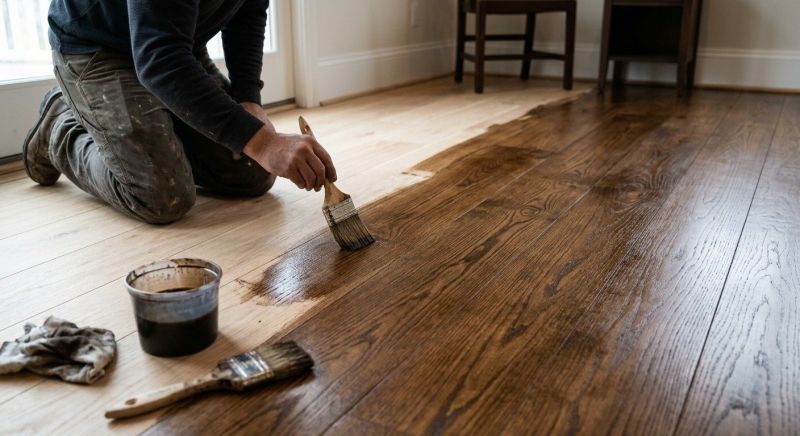 Walnut Floor Staining in Kansas City, KS